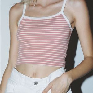 Brandy Melville striped cropped tank top